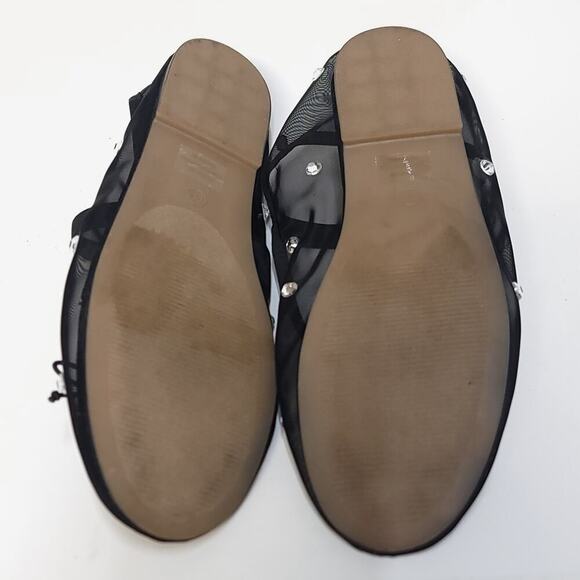 Cushionaire Flats Size 9 Womens Shoes Rhinestone Mary Jane Black Ballet Shoe - Picture 10 of 13